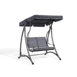 Beliani Schommelbank TESERO - Grijs Staal -Aerocover Verkoop 2024 008a280c4e654681b044ee70386baac6