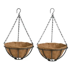 Esschert Design Plantenmand - Hanging Basket - Zwart - 25 Cm -Aerocover Verkoop 2024 0d9dcafde8084ab8908e3fd6ee826085