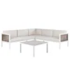 Beliani Loungeset BORELLO - Wit Aluminium
