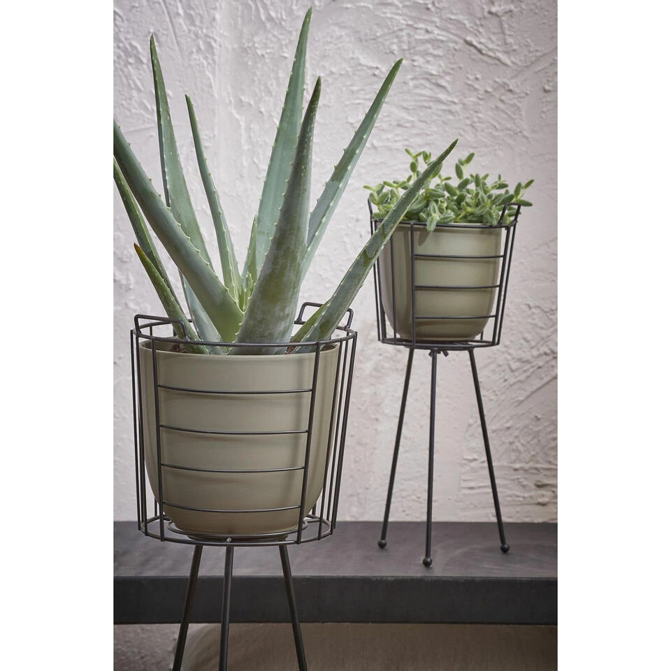 Mica Decorations Bloempot - Groen - Mat - Keramiek - 22 X 20 Cm 3 Mica Decorations Bloempot - Groen - Mat - Keramiek - 22 X 20 Cm - Afbeelding 3