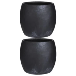 Mica Decorations Bloempot - Mat Zwart - Keramiek - 20 X 18 Cm -Aerocover Verkoop 2024 1000005245 0102