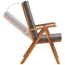 VIDAXL Tuinstoelen 2 St Verstelbaar Met Kussens Massief Teakhout Grijs -Aerocover Verkoop 2026 1000006224 0103