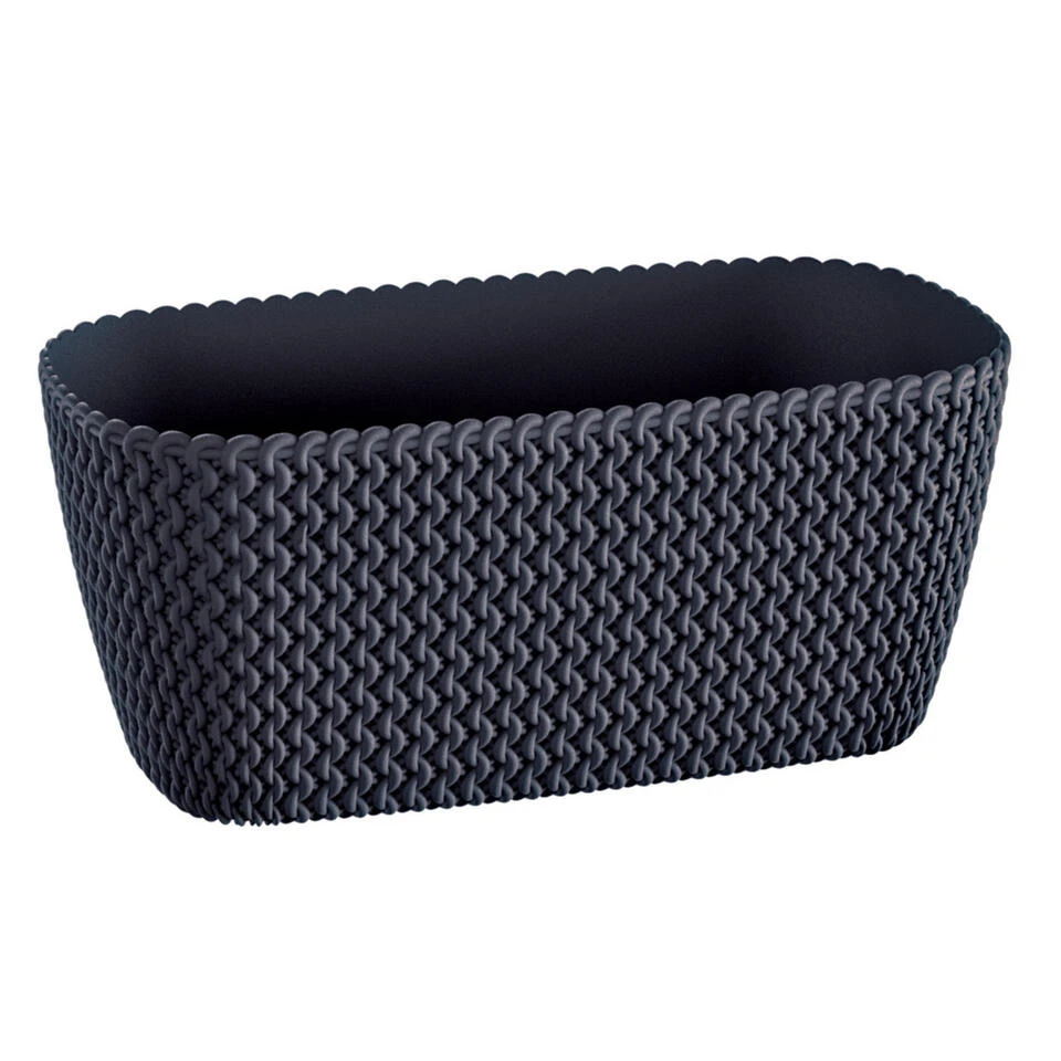 Prosperplast Plantenbak Splofy - Antraciet - Kunststof - 30 Cm 1 Prosperplast Plantenbak Splofy - Antraciet - Kunststof - 30 Cm