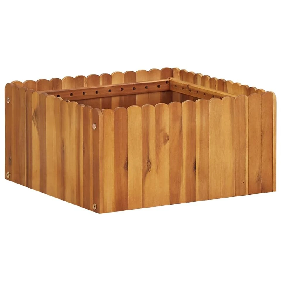 VidaXL Plantenbak Verhoogd 50x50x25 Cm Massief Acaciahout 1 VidaXL Plantenbak Verhoogd 50x50x25 Cm Massief Acaciahout