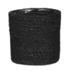 Mica Decorations Bloempot - Rotan - Zwart - Jute - 14 X 14 Cm