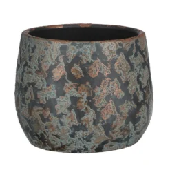 Mica Decorations Bloempot - Koperkleurig - Keramiek - 19 X 15 Cm