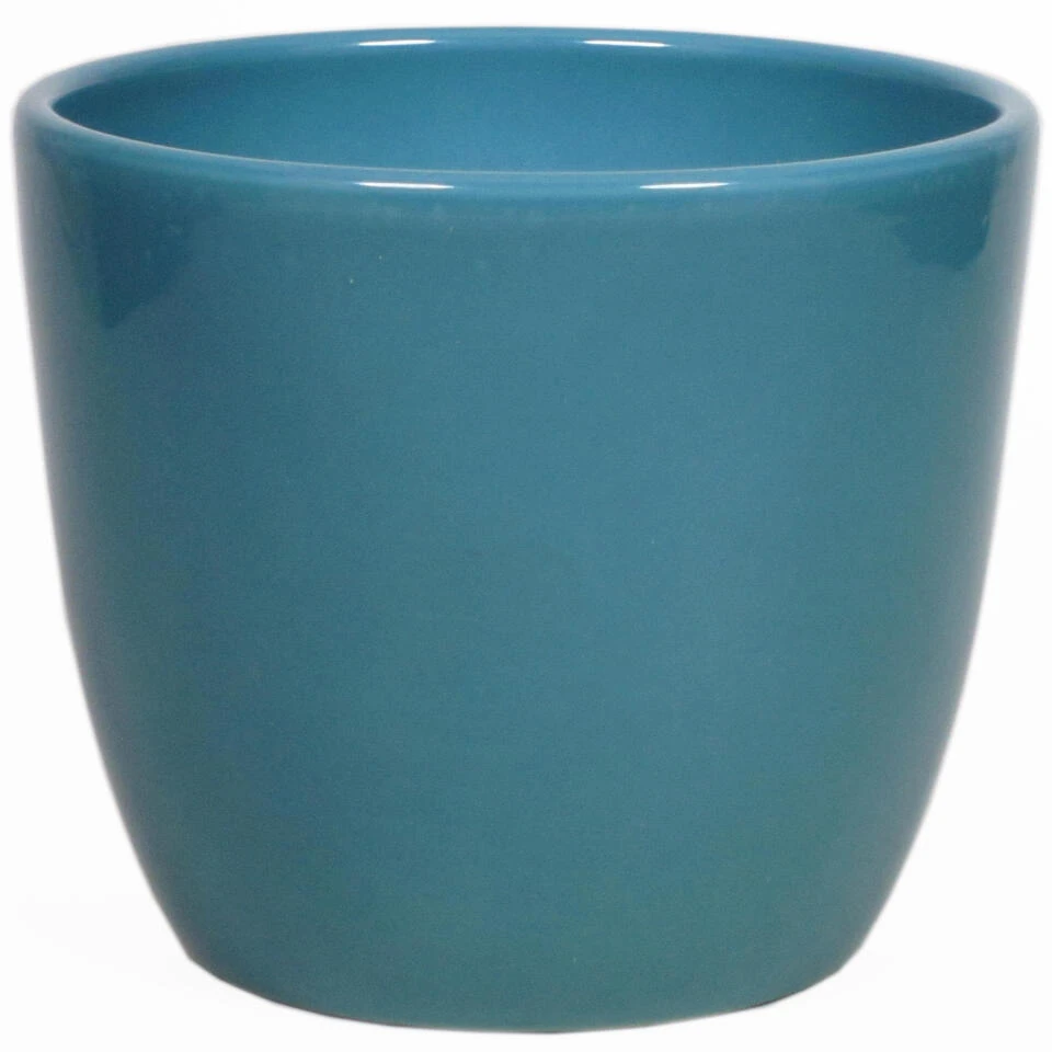Floran Plantenpot - Oceaan Blauw - Glanzend - Keramiek - 19 X 17 Cm 1 Floran Plantenpot - Oceaan Blauw - Glanzend - Keramiek - 19 X 17 Cm