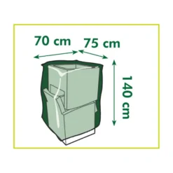 Merkloos Beschermhoes Voor Stapelstoelen - Grijs - 140 X 70 Cm -Aerocover Verkoop 2026 1000012376 0102