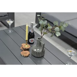 Garden Impressions Plaza Lounge Tuintafel 140x70xH40 Cm D. Grijs -Aerocover Verkoop 2024 1000013904 0103
