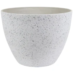 Ter Steege Plantenpot - Wit - Kunststof En Steenpoeder - 22 X 17 Cm