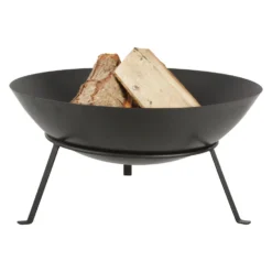 Merkloos Vuurschaal - Op Poten - Zwart - 49 Cm