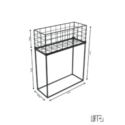 LOFT42 Atlanta Plantentafel - Zwart - Metaal -Aerocover Verkoop 2024 1000032405 0103