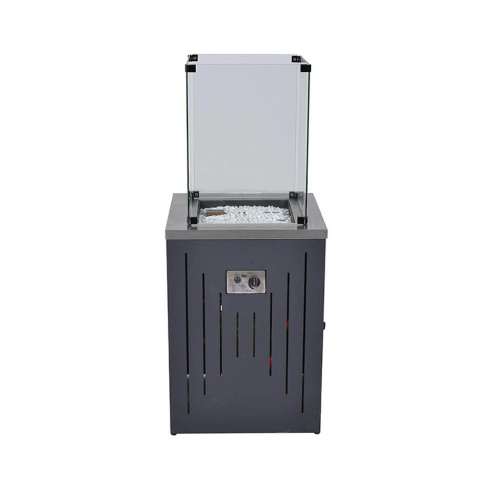 Garden Impressions Cozy Living Gas Vuurtafel Lagos 51x51xH72 Donker Grijs 1 Garden Impressions Cozy Living Gas Vuurtafel Lagos 51x51xH72 Donker Grijs