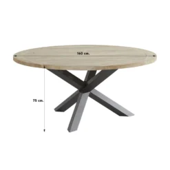 4 Seasons Outdoor Louvre Tuintafel Ø160 Cm - Aluminium Poten -Aerocover Verkoop 2024 1000035677 0101