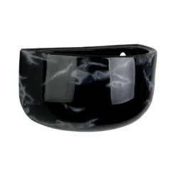 PRESENT TIME Bloempot Oval Wide - Zwart - 10,8x9,5cm -Aerocover Verkoop 2026 1000040306 0111