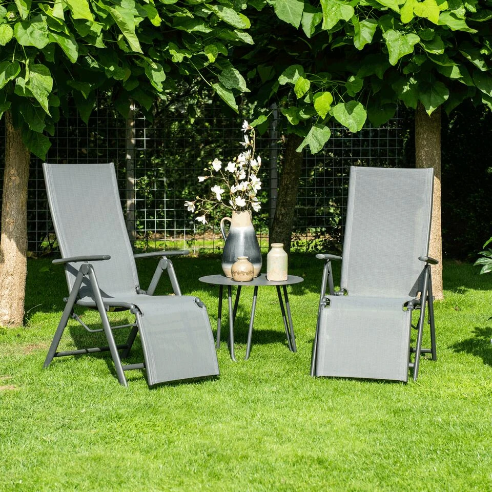 Garden Impressions Sol Relax Tuinstoel - Zwart 2 Garden Impressions Sol Relax Tuinstoel - Zwart - Afbeelding 2