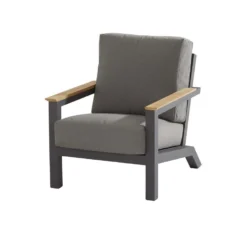 4 Seasons Outdoor Capitol Lounge Tuinstoel - Donker Grijs -Aerocover Verkoop 2024 1000042157 0104