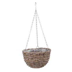 Plantenpot - Bruin - Rieten Mand - Hanging Basket - 31 Cm
