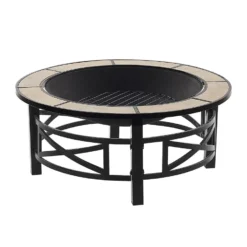 Beliani Vuurkorf Voor Hout HIERRO - Beige Staal 7 Beliani Vuurkorf Voor Hout HIERRO - Beige Staal -Aerocover Verkoop 2024 1000048095 0103