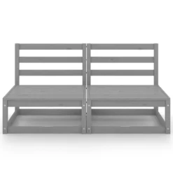 VidaXL Tuinbank 2-zits Massief Grenenhout Grijs -Aerocover Verkoop 2024 1000048109 0102