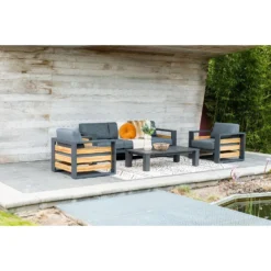 Garden Impressions Solo Lounge Fauteuil - Carbon Black/Mystic Grey -Aerocover Verkoop 2024 1000048695 0103