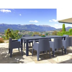 VDG Siesta Box Stapelbare Stoel - Donkergrijs -Aerocover Verkoop 2024 1000048805 0102