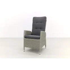 VDG Manhattan Wicker Verstelbare Tuinstoel - White Grey -Aerocover Verkoop 2024 1000050056 0102
