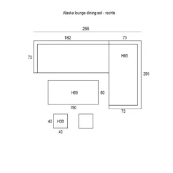 Garden Impressions Alaska Lounge Dining Set 6-delig Rechts -grijs -Aerocover Verkoop 2024 1000052372 0103