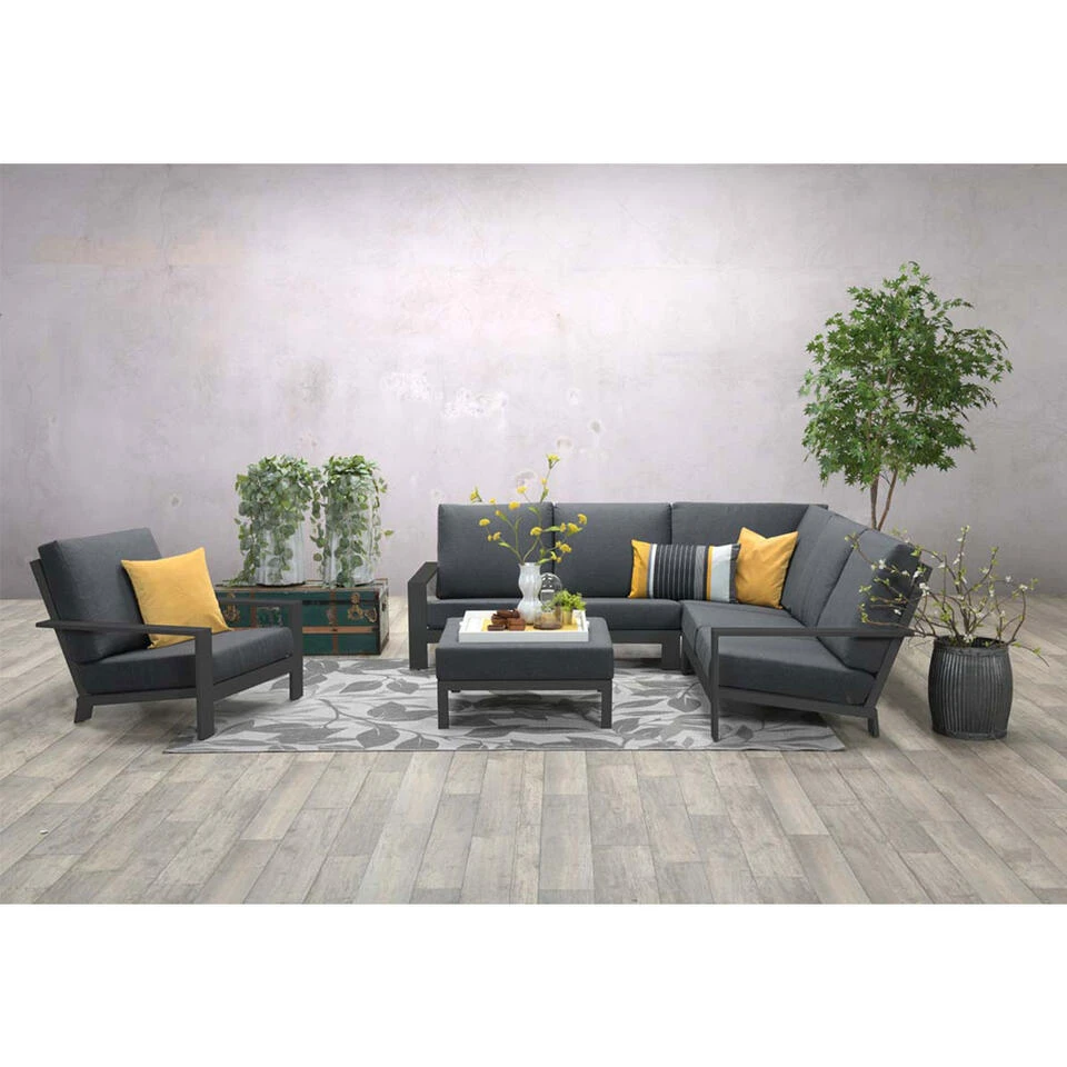 Garden Impressions Coba Loungeset 4-delig - Donker Grijs 2 Garden Impressions Coba Loungeset 4-delig - Donker Grijs - Afbeelding 2