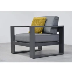 Garden Impressions Plaza Lounge Tuinstoel - Donker Grijs -Aerocover Verkoop 2024 1000052950 0103