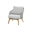 4-Seasons Sempre Loungestoel - Teak/Silver Grey (1 St.)