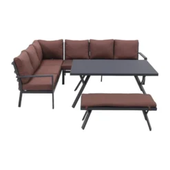 GI Sergio Lounge Dining Set Links - Black/Copper - 4-delig 7 GI Sergio Lounge Dining Set Links - Black/Copper - 4-delig -Aerocover Verkoop 2026 1000052987 0103