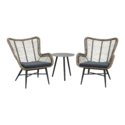 VDG Jasmine Loungestoelen Set Met Brasilia Bijzettafel - Natural