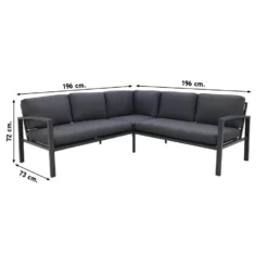 Garden Impressions Wellington Lounge Dining Set - Carbon Black -Aerocover Verkoop 2024 1000053031 0102