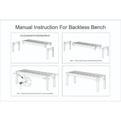 Giga Meubel Tuinbankje Teakhout - Naturel - 60cm - Bankje Madison -Aerocover Verkoop 2024 1000054652 0102