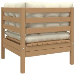 VidaXL Tuinbank 2-zits Met Crèmekleurige Kussens Massief Grenenhout -Aerocover Verkoop 2026 1000056405 0103