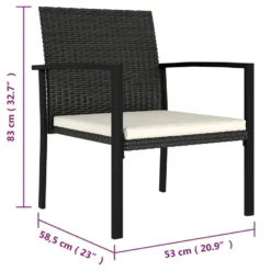 VidaXL Tuinstoelen 2 St Poly Rattan Zwart 7 VidaXL Tuinstoelen 2 St Poly Rattan Zwart -Aerocover Verkoop 2024 1000056530 0104