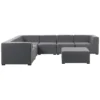 Beliani Hoek Loungeset AREZZO - Grijs Polyester