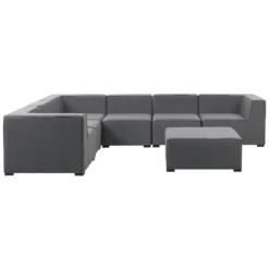 Beliani Hoek Loungeset AREZZO - Grijs Polyester