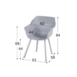 Hartman Sophie Element Dining Armstoel- Xerix - 2 St. -Aerocover Verkoop 2024 1000073147 0102