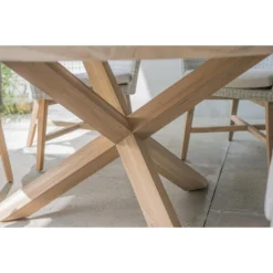 Taste Louvre Tuintafel Rond 160 Cm. - Teak -Aerocover Verkoop 2026 1000073191 0102