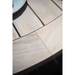 Taste Louvre Tuintafel Rond 160 Cm. - Teak -Aerocover Verkoop 2026 1000073191 0103
