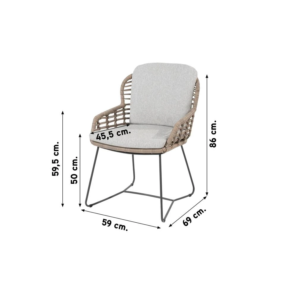 4SO Lugano Dining Stoel - Pure (1 St.) 2 4SO Lugano Dining Stoel - Pure (1 St.) - Afbeelding 2