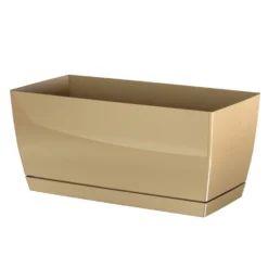 Prosperplast Plantenpot - Kunststof - Mat Goud - 24 X 12 X 11 Cm