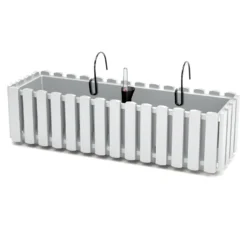 Prosperplast Plantenbak - Kunststof - 58x18x16 Cm - Parel Wit