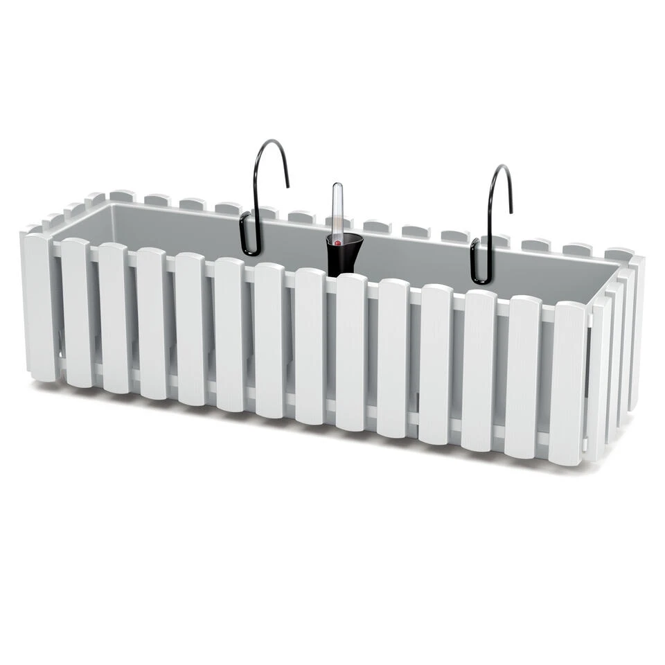 Prosperplast Plantenbak - Kunststof - 58x18x16 Cm - Parel Wit 1 Prosperplast Plantenbak - Kunststof - 58x18x16 Cm - Parel Wit