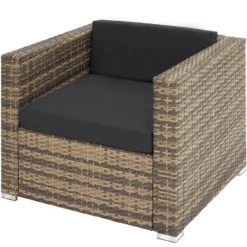 Tectake - Loungeset Milaan - Wicker - Naturel -Aerocover Verkoop 2024 1000077898 0102
