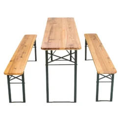 Tectake - Biertafel Met Banken - 175x50x76 Cm - Dennenhout -Aerocover Verkoop 2026 1000078059 0102