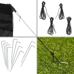 Tectake - Partytent Viola 3x6 M Met 2 Zijdelen Zwart -Aerocover Verkoop 2024 1000078117 0103