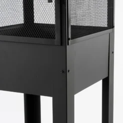 Mica Decorations Tuinhaard - L47 X B44 X H194 Cm - Metaal - Zwart -Aerocover Verkoop 2024 1000079021 0102